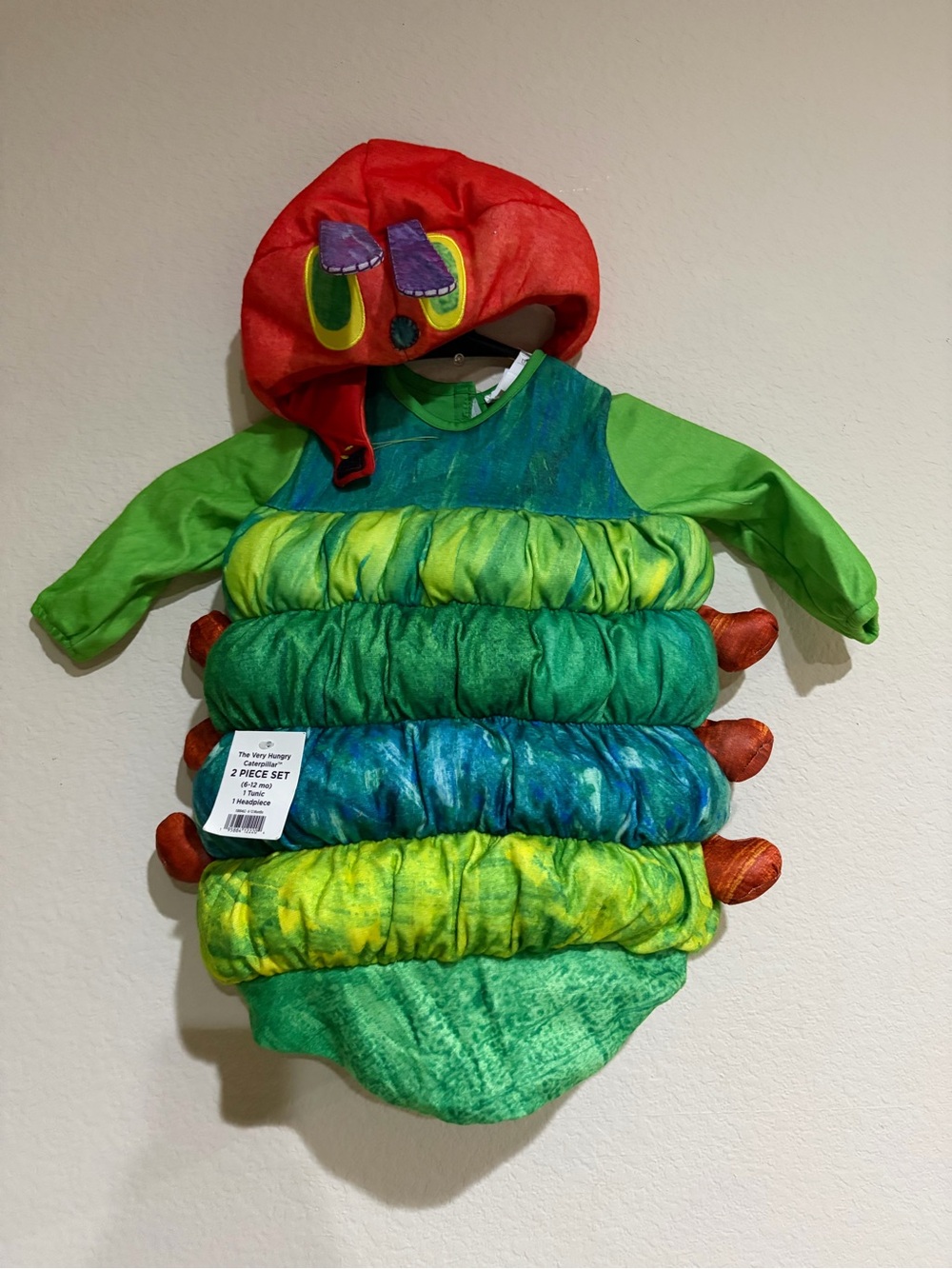 Very Hungry Caterpillar Baby Costume 6-12M Eric Carle 2 Piece Halloween